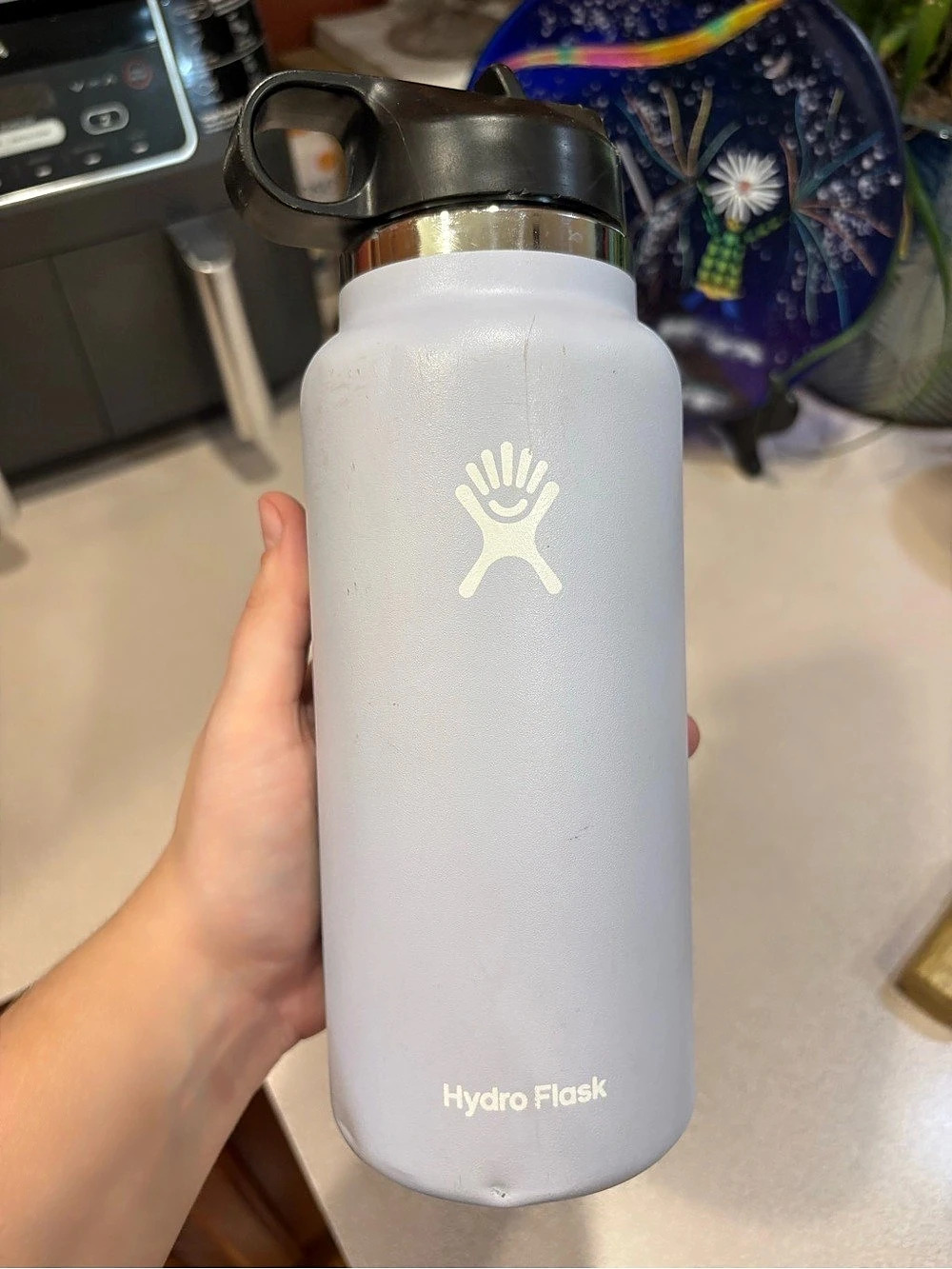 Hydro Flask 32 oz Wide Mouth Water Bottle Light Purple / Blue